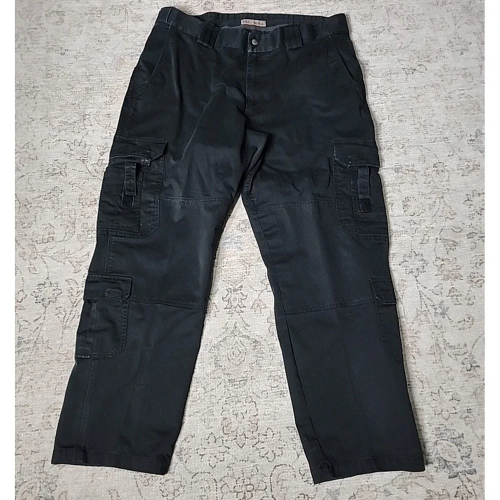 5.11 Tactical‎ Cargo Pants 40x32 Black Utility Pockets Workwear Heavy Duty